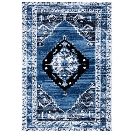 Safavieh 9 x 12 ft. Vintage Hamadan Power Loomed Rectangle Area Rug Blue & Ivory VTH228M-9